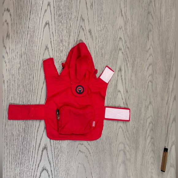 NWOT Fabdog Red Raincoat In Xs - Picture 3 of 8